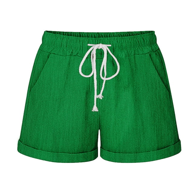 Birdeem Shorts for Women Womens Fashionable Solid Color Three Way Pants with Drawstring Shorts