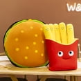 thumbnail image 5 of Muñeco de peluche de 30 cm con forma de pizza y patatas fritas de Hamburgo, muñeco de peluche creativo con forma de almohada, regalo de cumpleaños y Navidad, 5 of 5
