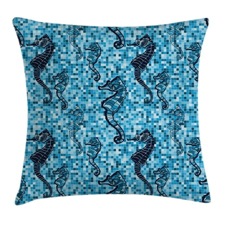 Animal Decor Throw Pillow Cushion Cover Mosaic Tile Pattern