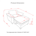 thumbnail image 3 of Lovableguy Oversized Chaise Lounge Chair Indoor,Chenille Armchair with Storage Ottoman,Comfy Reading Chair Sofa Chair for Living Room,Bedroom,Black, 3 of 9