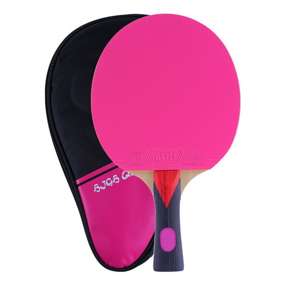 Raquette de Tennis de Table Contrôle Fort 7 Plis Bois Chauve-Souris Longue Main Colorée