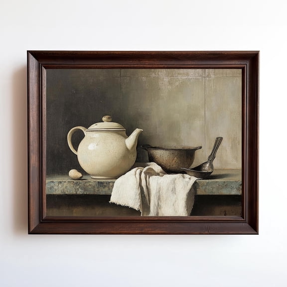 Farmhouse Still Life Rustic Farmhouse Print Poster Pottery Still Life Warm Tone Wall Art Poster Country Wall Art Poster E974, Unframed Poster Size 8x12 F03.1.18l972