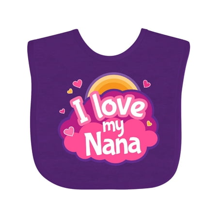 

Inktastic I Love My Nana Grandchild Gift Baby Girl Bib
