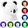 thumbnail image 3 of Luz de noche para niños, luz de noche para bebés, luz de noche con enchufe eléctrico LED recargable, lámpara de noche táctil, luz de noche portátil Koala para niña, niño, adulto, lámpara USB de silicona de 7 colores, luz de noche para dormitorio Zhivalor BST3079478, 3 of 5