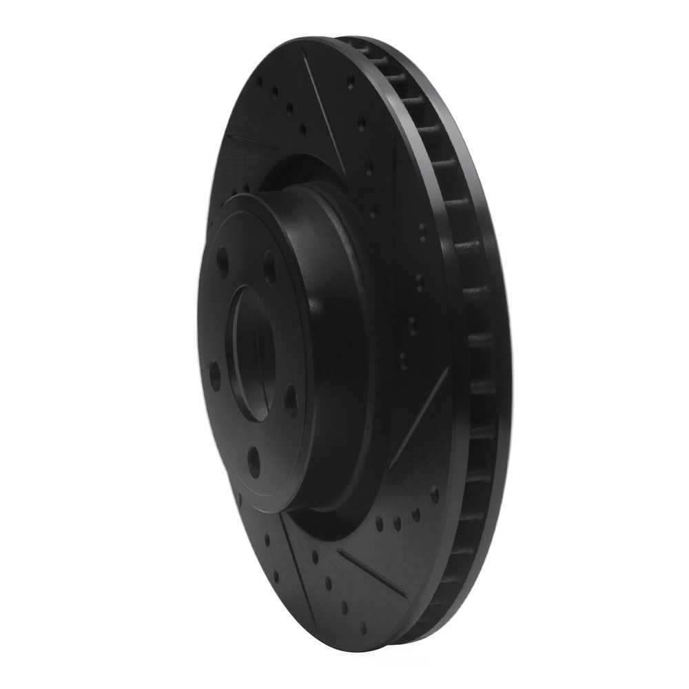 Dynamic Friction Company 633-54077R DFC Brake Rotor - Drilled And Slotted - Black