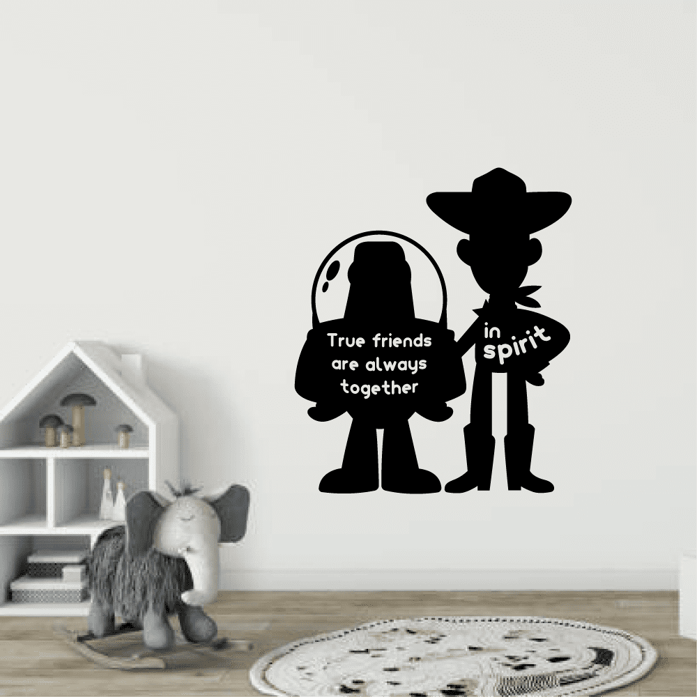 True Friends Are Always Together In Spirit Toy Story Disney Movie Life Quote Wall Sticker Wall Decal Decoration Home Room Nursery Kids Boy Girl Kinder Wall Décor Size