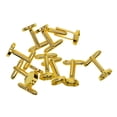 thumbnail image 4 of jifeng 10Pcs Cufflink Cabochons Setting Tray Round Base Cuff Link Fit 12mm DIY Golden, 4 of 9