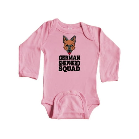 

Inktastic Dog German Shepherd Squad Gift Baby Boy or Baby Girl Long Sleeve Bodysuit