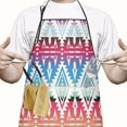 thumbnail image 1 of Rainbow Ethnic Pattern Apron-Garden Aprons for Women with Pockets-Cotton Linen Waterproof Kitchen Cooking Gardening Aprons Adjustable for Kitchen,Cooking,BBQ and Salon 33x27 Inch, 1 of 2
