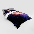 thumbnail image 3 of Ambesonne Galaxy Bedding Set 3 Pcs, Alluring Nebula Stars, Twin, Black Purple and Yellow, 3 of 3