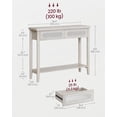 thumbnail image 3 of Console Sofa Table Narrow Entryway Table, Entry Table with 2 Drawers Rounded Corners for Living Room Oatmeal Beige, 3 of 5