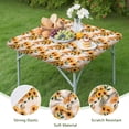 thumbnail image 4 of Beige Sunflower Pattern Square Fitted Tablecloth with Elastic Edge,Square Table Cover,Washable Elastic Table Cover for Home Kitchen Party Decor 34"x34", 4 of 6