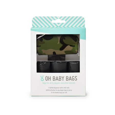Oh Baby Bags Duffel Dispenser Gift Box, Green Camo