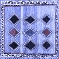 thumbnail image 1 of Ahgly Company Indoor Square Abstract Blue Contemporary Area Rugs, 4' Square, 1 of 4