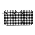 thumbnail image 4 of Uemuo Anchor Black Tartan Plaid Pattern Accordion Car Windshield Sun Shade, Foldable Reflective Sun Visor for Car, Reflector Windshield Sunshade-Small, 4 of 7