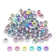 FoRapid 3mm/1/8" Quicklet Eyelets-Scrapbooking/Birthday Wedding Baby Greeting Holiday Card/Paper Craft/Luggage Cruise Tag/DIY Album/Clothing etc-Pre-Cut Back Slit Set with a Pen-84 PCS (Pastel)