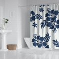 thumbnail image 2 of Waterproof White Hibiscus Flower Petals-01 Shower Curtain 72x72 Inch Boho Style Polyester Unique Shower Curtain for Bathroom Hotel Home Decor with 12 Plastic Hooks, 2 of 5