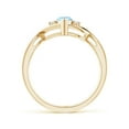 thumbnail image 2 of Angara Natural 0.4 Ct. Aquamarine with Diamond Infinity Ring in 14K Yellow Gold for Women (Ring Size: 12), 2 of 9