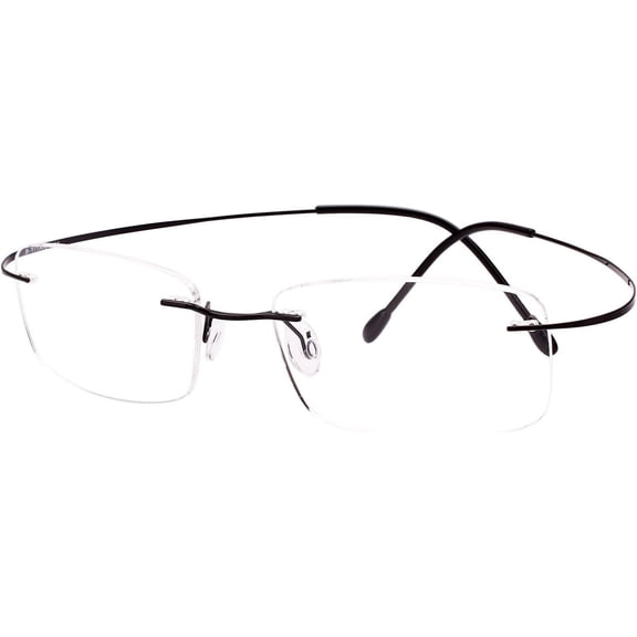 Agstum Flexible Optical Hingeless Gold Eyeglasses Titanium Rimless Glasses Frames for Men Women