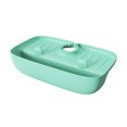 thumbnail image 1 of (Light Blue) Faucet Splash-proof Drain Rack Kitchen Rag Sponge Wipe Drain Storage Rack, 1 of 13