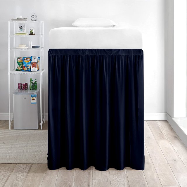 Jupe de Lit en Coton à Volants pour Dortoir - Tissu Mélangé 100 % Coton Jupe de Lit pour Dortoir - Jupe de Lit pour Dortoir Taille Simple TG Jupe de Lit pour Dortoir Universitaire