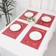 thumbnail image 7 of REGALWOVEN Set of 8 Placemats, Placemats for Kitchen Dining Table Decor Washable Heat Resistant Table Placemats Wipeable Place Mat Red 18*12in, 7 of 7