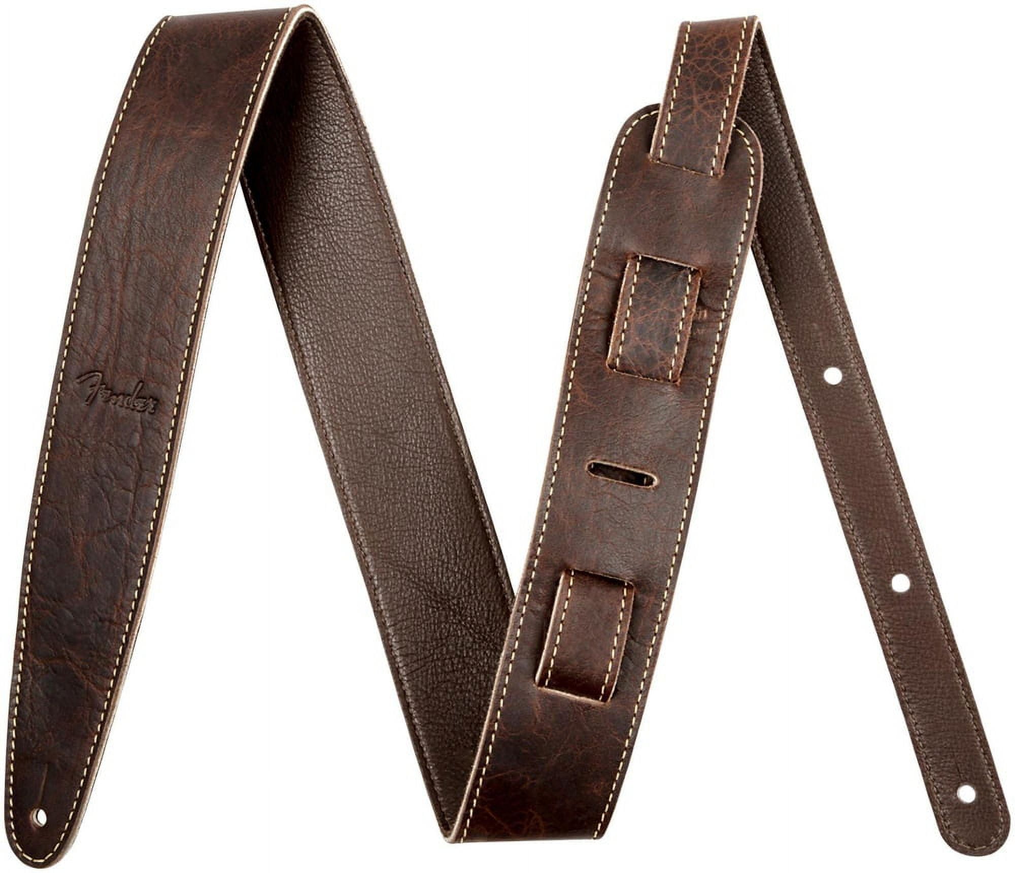 Fender 2" Artisan Crafted Leather Guitar Strap, Brown