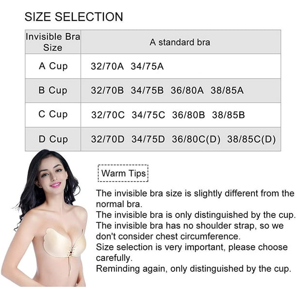 Invisible Bra Backless Strapless Bra Reusable Sticky Deep Plunge Silicone  Push Up No Show Adhesive Bras For Women