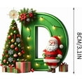 thumbnail image 3 of AUDeals 26 Christmas Letters Ornaments A to Z, Acrylic Alphabet Santa Initials for Christmas Tree Decor, Xmas Hanging Pendant for Home Party Mantel Decorations, 3 of 4