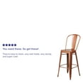 thumbnail image 5 of Flash Furniture Commercial Grade 30" High Copper Metal Indoor-Outdoor Barstool with Back, 5 of 13