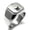 Silver, variant on Stainless Steel Letter I Initial 3D Monogram Engraved Engraved Square Flat Top Biker Style Polished Signet Ring