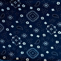 Bandana Navy Poly Cotton Inch Wide Fabric by The Yard (F.E.