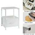 thumbnail image 6 of VECELO Modern Nightstand with Drawer, Bedside End Table with Open Shelf, Small Space, for Bedroom/Living Room/Office, White, 6 of 8