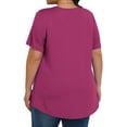 thumbnail image 4 of Fantaslook Womens Plus Size Tops Tunic Short Sleeve Shirts Floral Blouses Loose Summer Tops, 4 of 8