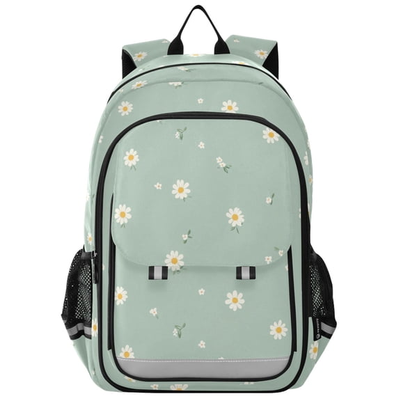 Flip Backpack Fresh Flowers Design Elementary School Backpack Lightweight Bookbag for School Travel