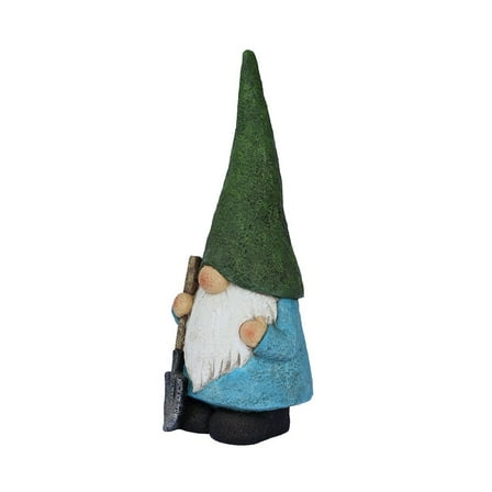 Hi-Line Gift Ltd. 16in Garden Gnome Statue Holding Shovel