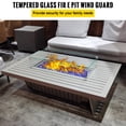 thumbnail image 2 of VEVOR Fire Pit Wind Guard, 29 x 13 x 6 Inch Glass Wind Guard, Rectangular Glass Shield, 0.3\" Thick Fire Table, Clear Tempered Glass Flame Guard, Steady Feet Tree Pit Guard for Propane, Gas, Outdoor, 2 of 9