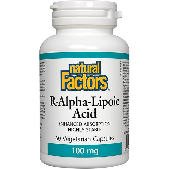 Natural Factors Alpha-Lipoic Acid 100 mg, 60 Capsules