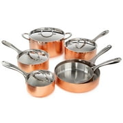BergHOFF Vintage Copper Tri-Ply 10Pc Cookware Set, Hammered
