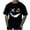Black, variant on WREESH Halloween T-Shirts Summer Fashion Casual Men's Round Neck Printed T-Shirt Top Blue