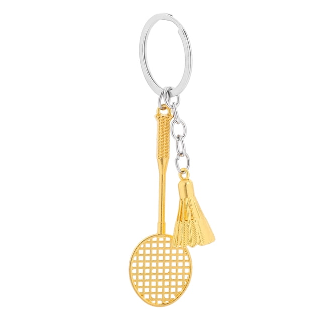 unbranded 1Pack Badminton Racket Keychain Zinc Alloy Sports Enthusiast Style for Daily Use and Sports Events