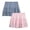 Rose/Blue Coast, variant on Girls Scooter Skirts - 2 Pack Soft Breathable Pull-On Ruffled Skirts for Girls