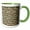 Green/White, variant on 3drose, Bohemian Stripes Snowflakes - Christmas Art, 15oz Mug