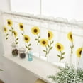 thumbnail image 5 of EXTRA 15% OFF 2 Panels Window Valance Rod Pocket Short Curtain Panels Farm Sunflower Kitchen Valances Curtains, Sunflower Sheer Window Treatments Drapes, 50*150cm/20*59in, 5 of 9