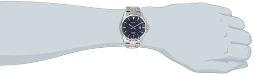 Seiko Men's SKA581 Core Blue Dial Stainless Steel Bracelet Kinetic Watch -  