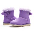 thumbnail image 2 of Weestep Girls Toddler Little Kid Warm Fur Winter Ankle Flat Snow Boot(7 Toddler, Purple), 2 of 7