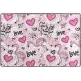 thumbnail image 4 of Dreamtimes Flamingo Hearts Love Non-Slip Area Rug 36"x24", Valentine's Day Pink Floor Carpet Comfort Floor Mats Decor for Indoor Front Porch,Living Room, Bedroom,Kitchen, 4 of 5
