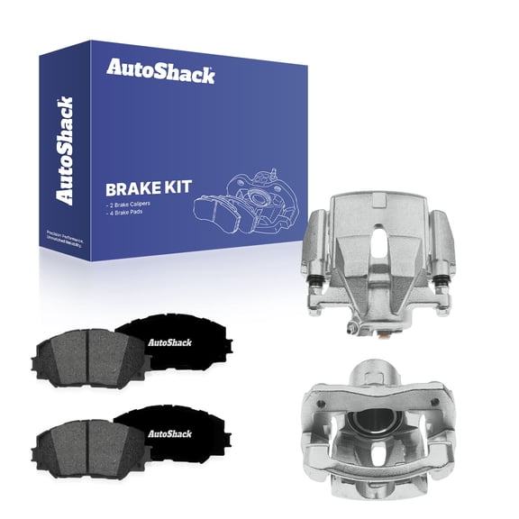 AutoShack Front Brake Calipers   Premium Ceramic Brake Pads Replacement for 2006-2011 Toyota RAV4 6-PC Kit