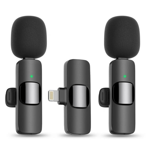 Wireless Mini Microphone for iPhone 14 Below - Bluetooth Lapel Mic for Video Recording - Clip on Phone Microphones for YouTube Tiktok