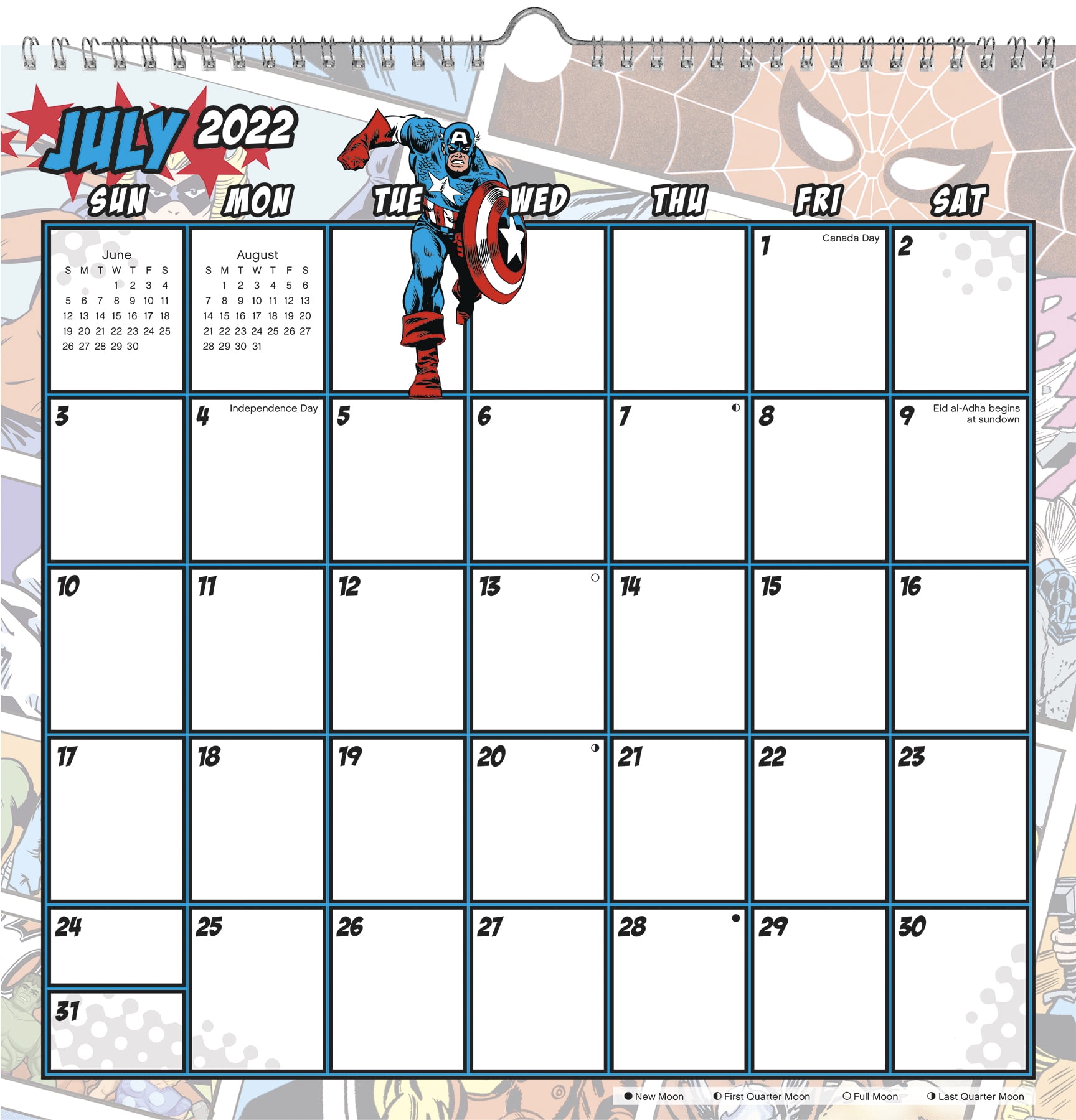 2022-2023 Marvel Comics Academic Spiral Wall Calendar (July 2022 - June 2023)  - Walmart.com